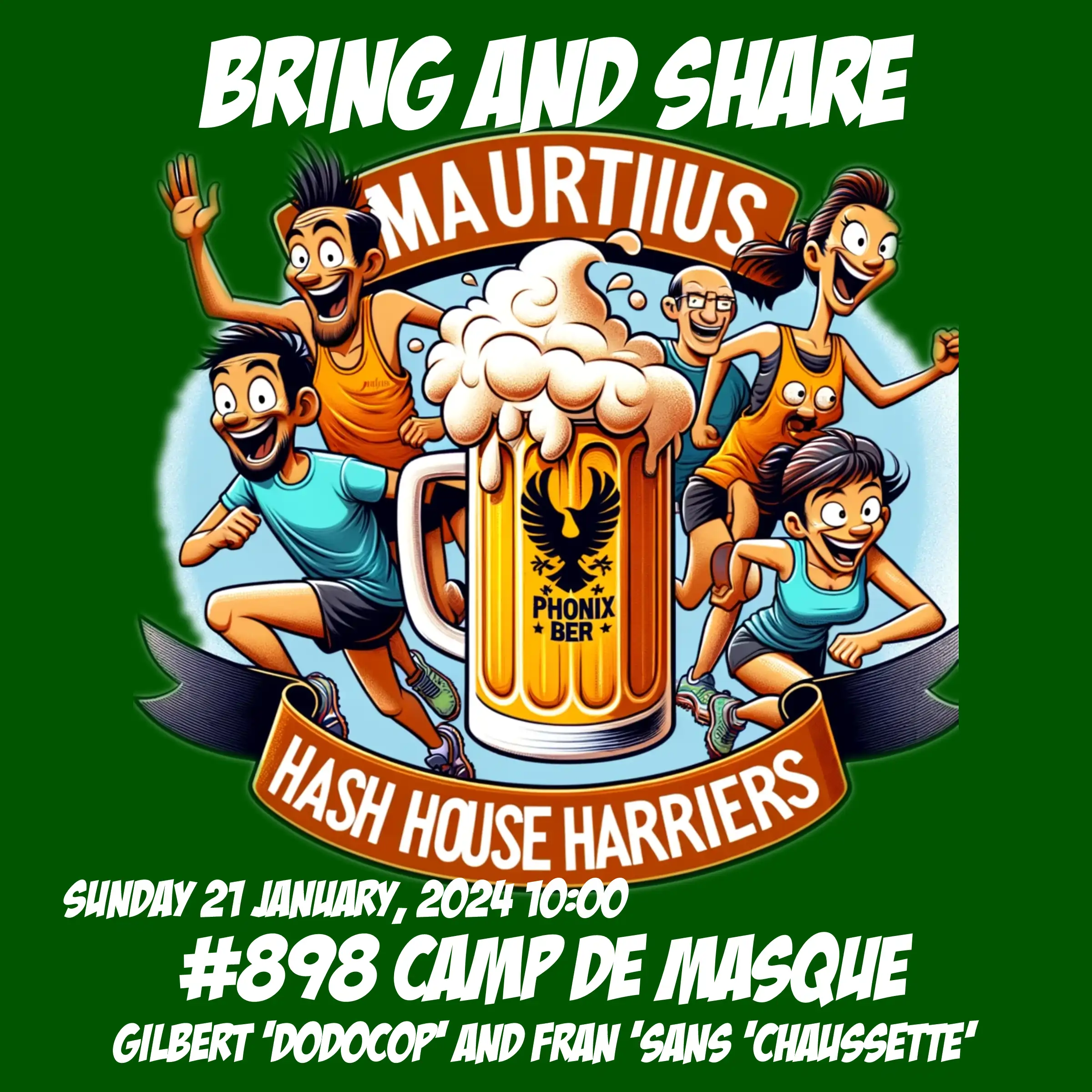 HASH HOUSE harriers Mauritius 898 run bring and share